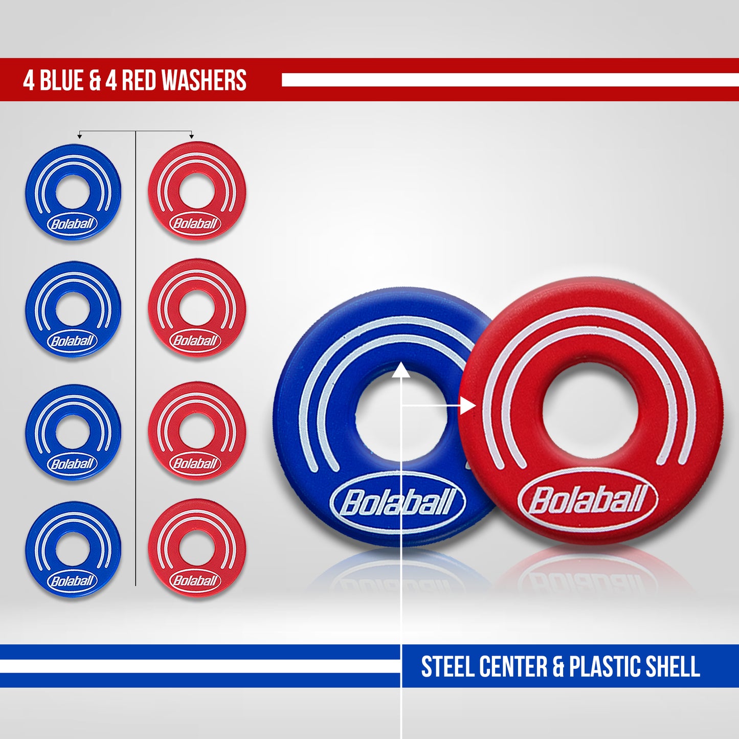 Washer Toss Game Outdoor Games Giant Yard & Lawn Games | Set of 2 Solid Wood Targets and 2.5-inch Washers Toss Rings| Bulls-Eye Pitching Board|