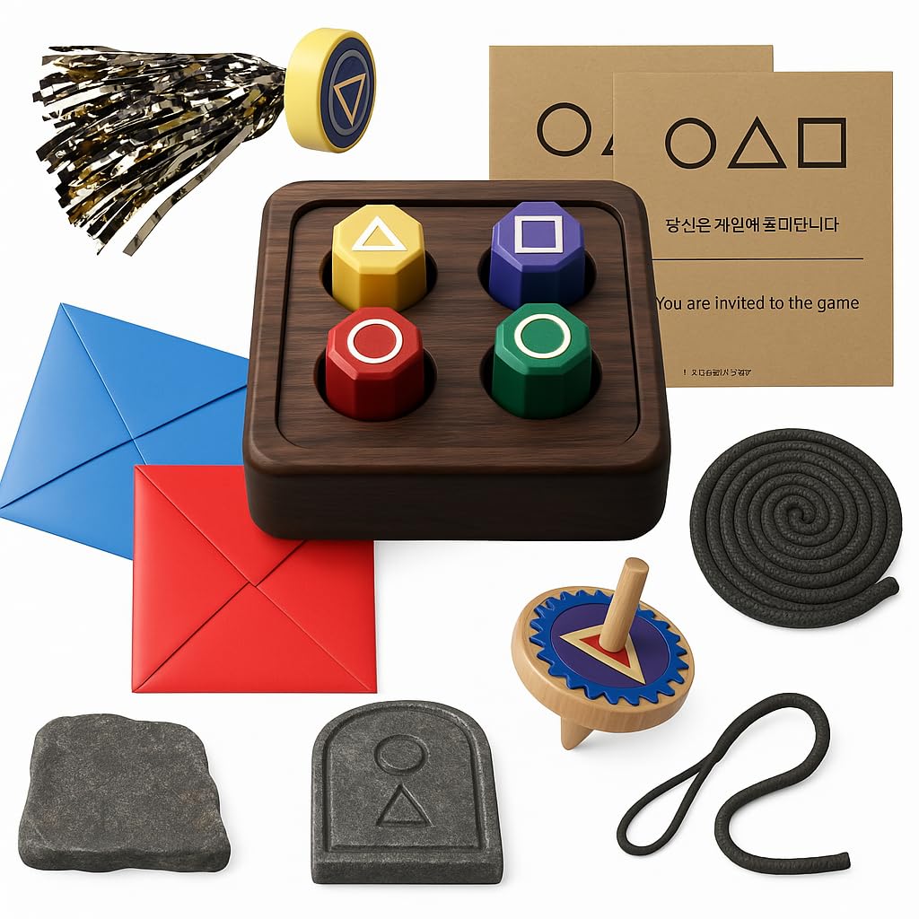 Bolaball Gonggi Korean traditional game set with colorful gonggi jack stone pebbles and classic Korean family party games