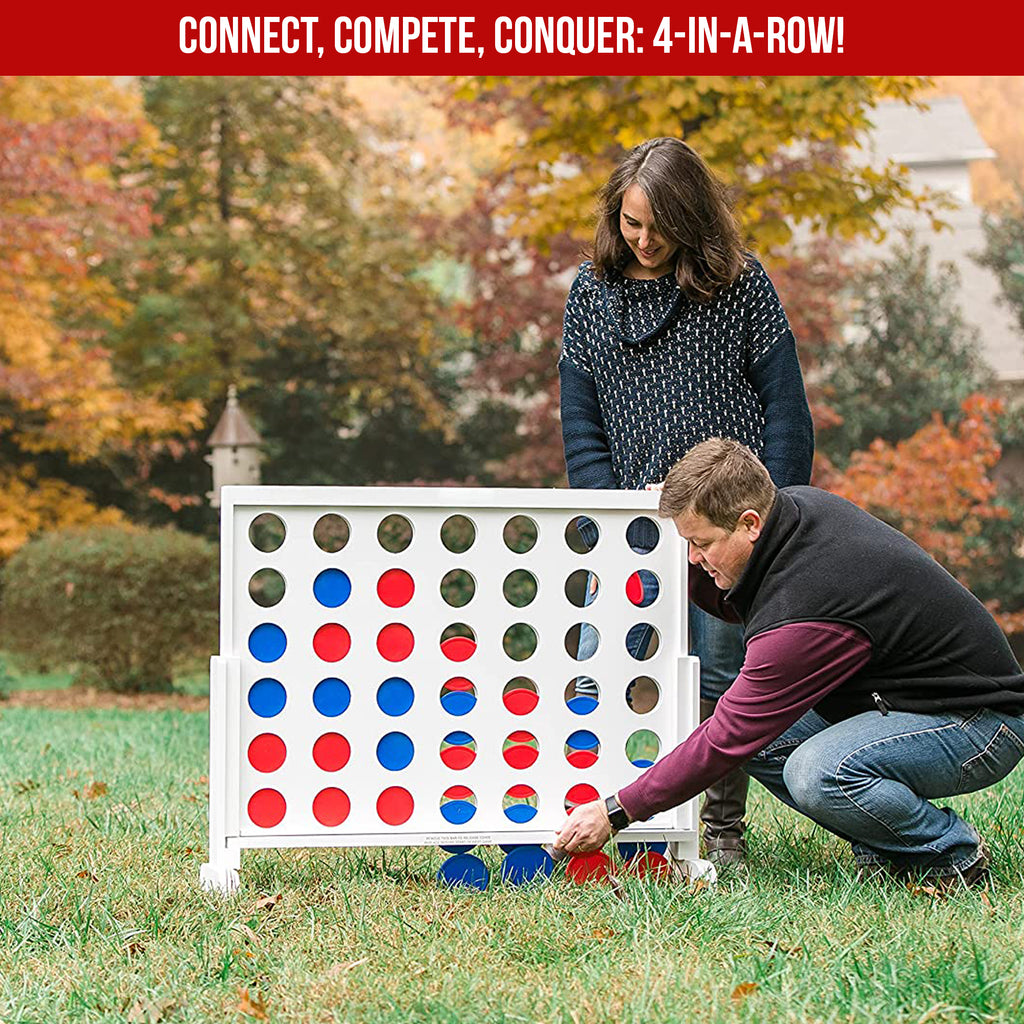 Large round playing discs for Bolaball 4 in a Row game, oversized smooth discs designed for kids and adults