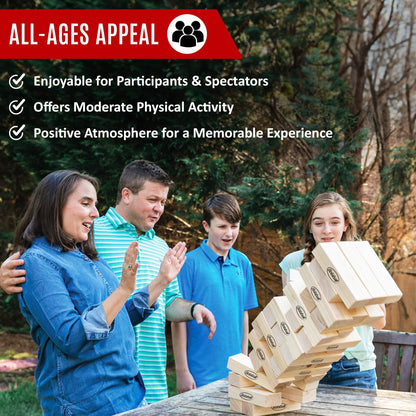 Bolaball Giant Tumbling Towers Wooden Stacking Games for Family Fun and Outdoor Play