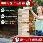 Bolaball Giant Tumbling Towers Wooden Stacking Games for Family Fun and Outdoor Play