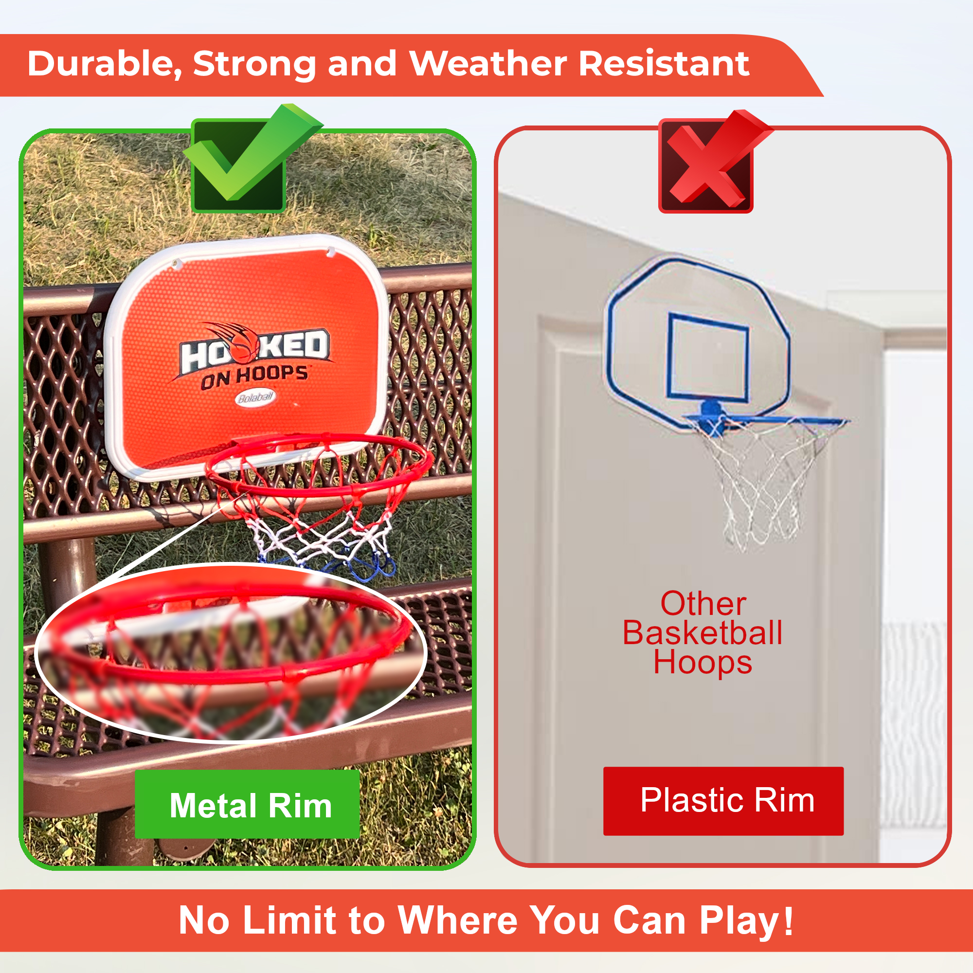 Bolaball Mini Basketball Hoop Set - Pro Door & Wall Accessories, Metal, Model 25577-1, Perfect Gift for Sports Enthusiasts