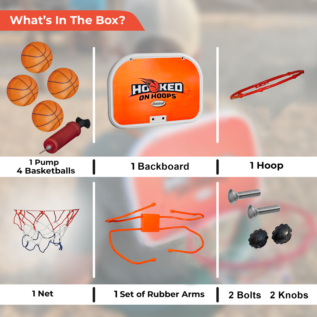 Bolaball Mini Basketball Hoop Set - Pro Door & Wall Accessories, Metal, Model 25577-1, Perfect Gift for Sports Enthusiasts