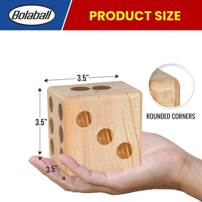 Giant Wooden Yard Dice Set – Outdoor Lawn Game for Backyard, Camping & Beach