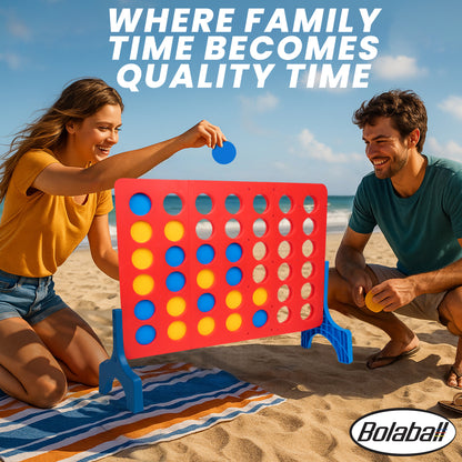 Bolaball Giant 4 in a Row Connect Game - Indoor/Outdoor Yard Game for Kids & Adults