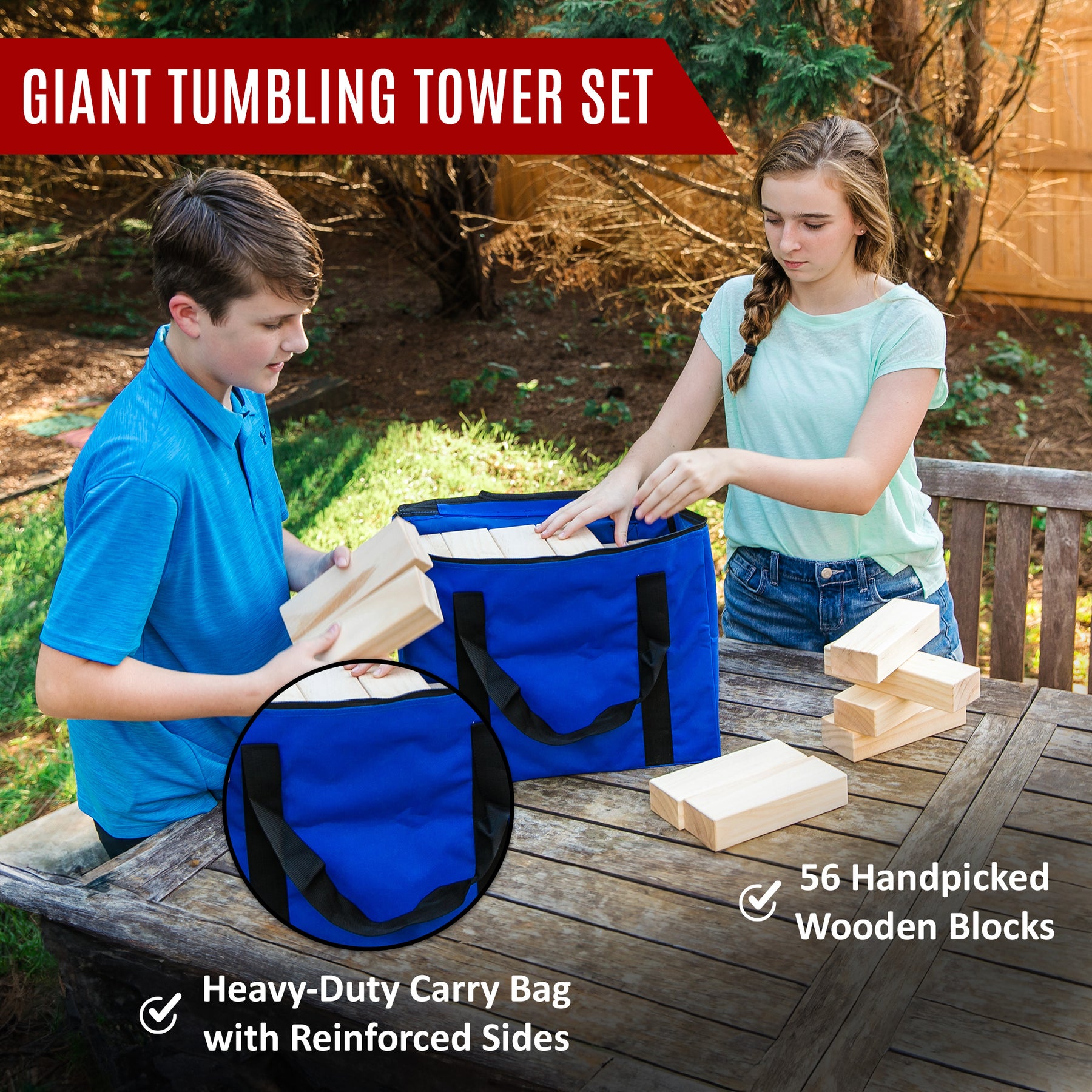 Pro - Giant Tumbling Blocks | Outdoor Backyard Games