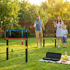 Bolaball Ladder Toss Game Set with 6 Soft Rubber Balls Heavy Duty Bars & Travel Carrying Case
