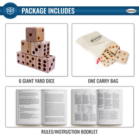 Jumbo Outdoor Wooden Dice: Perfect Family Yard Game
