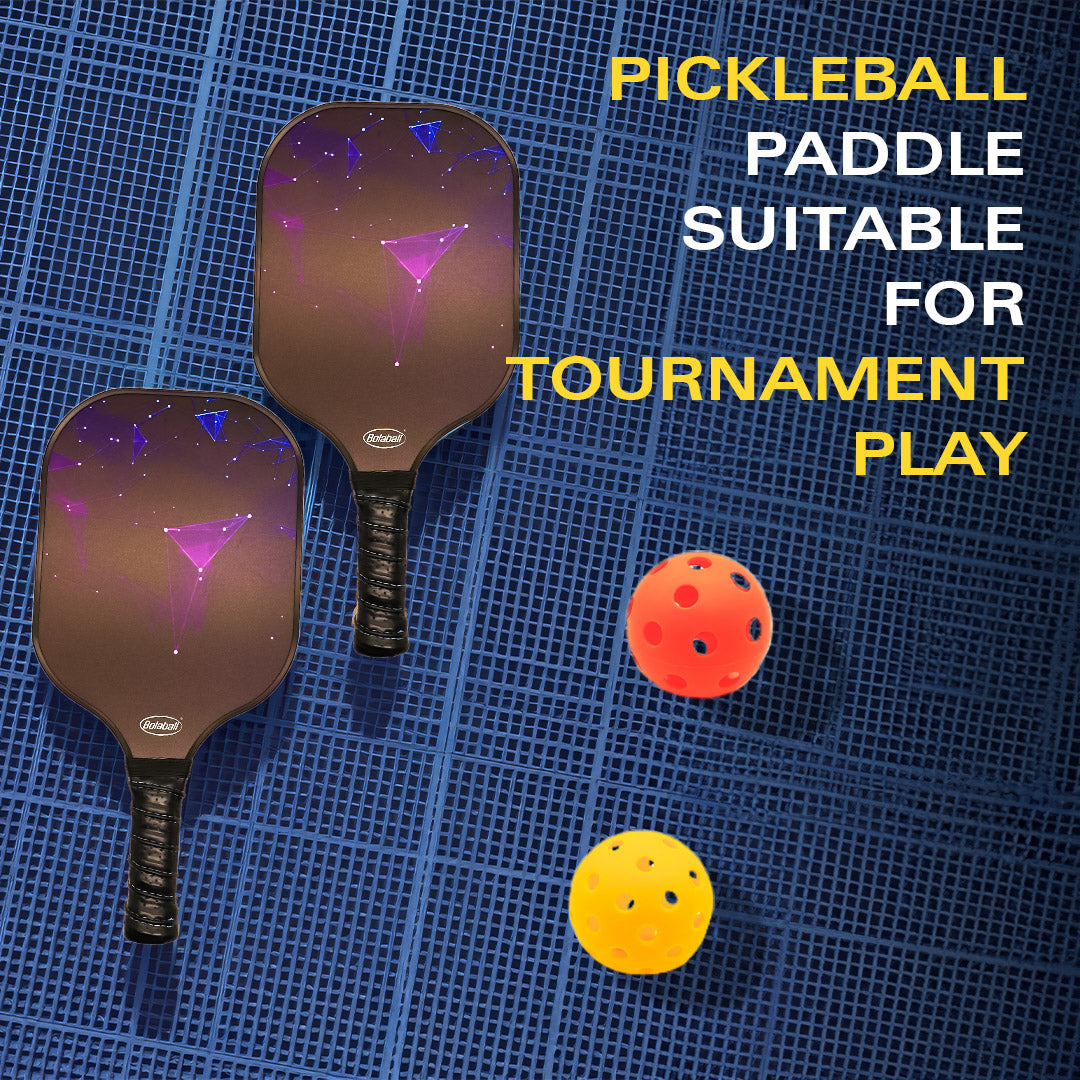 Pickleball accessories including grip tapes and balls arranged with carbon fiber paddles