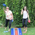 Bolaball Cornhole Board Set - Portable 2x3 ft Wooden Game with 8 Toss Bags, Red & Blue, Model 317549